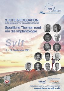 Kite & Education Sportliche Themen rund um die  Implantologie mit Bildern von Rednern der Tagung in Sylt.